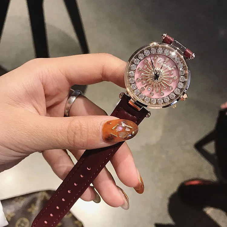 Pink Shell Chassis Women's Watch