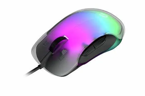 Porodo Gaming Rgb 8D Crystal Shell Mouse 12800 Dpi - Black