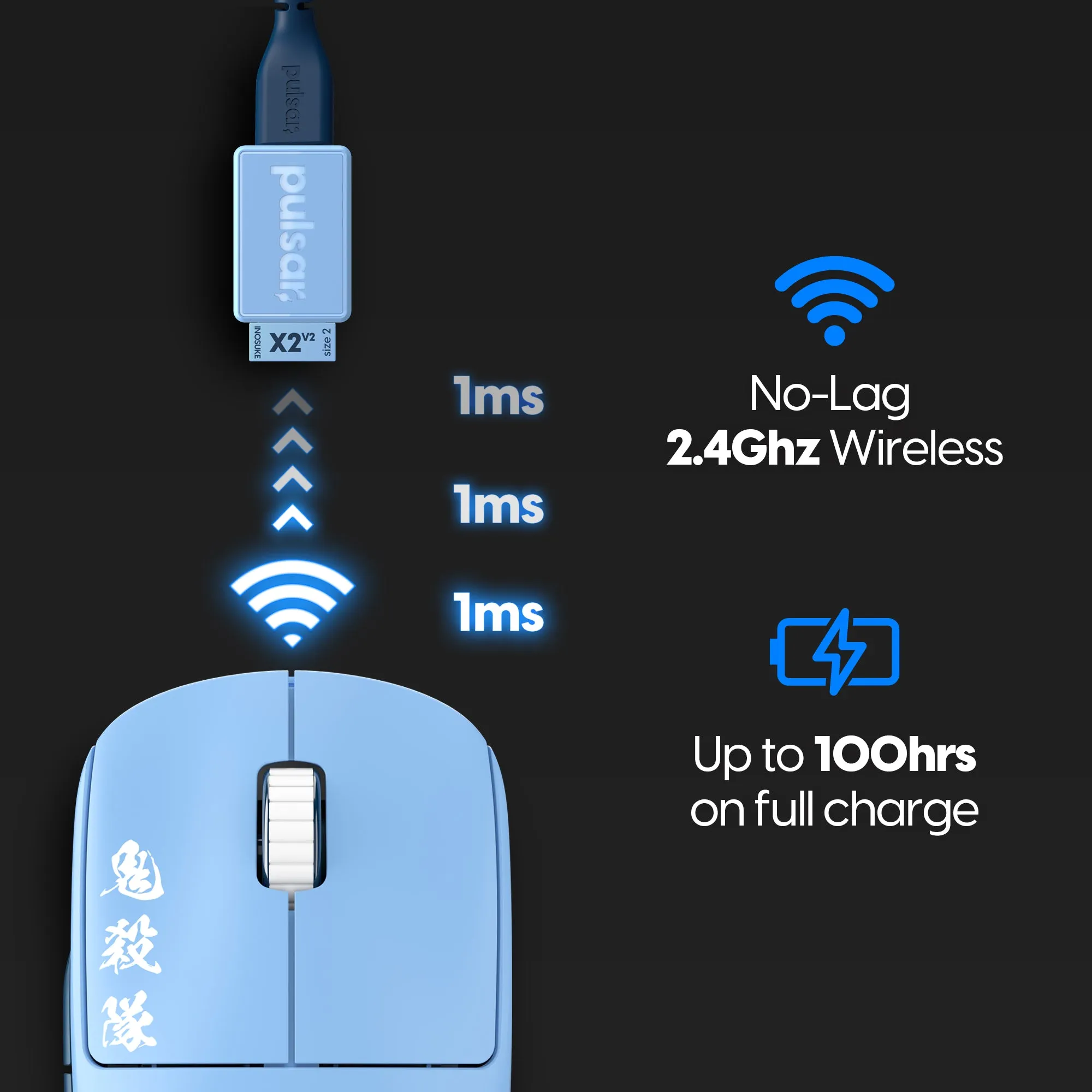 Pulsar X2V2 Wireless Gaming Mouse - Hashibira Inosuke Limited Edition