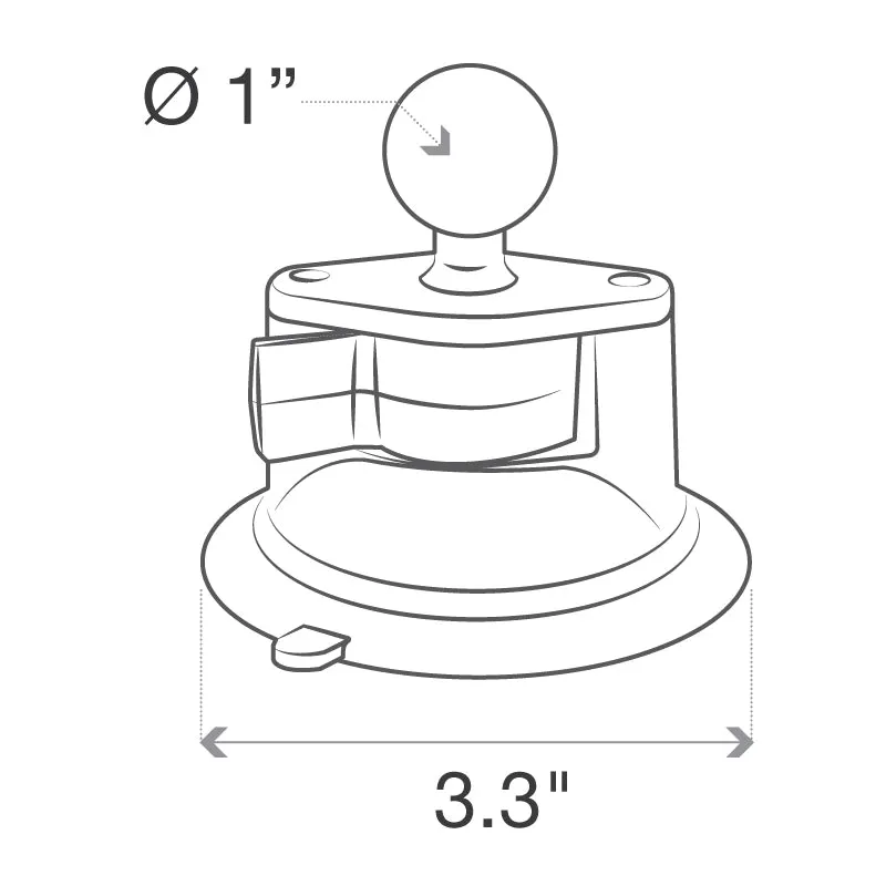 RAM Mounts Twist-Lock™ Suction Cup Base with Ball