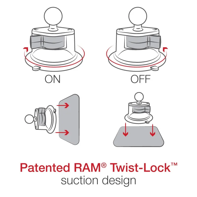 RAM Mounts Twist-Lock™ Suction Cup Base with Ball