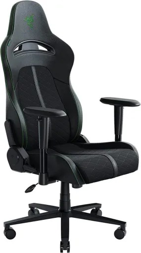 Razer Gaming Chair Enki X Essential Gaming Chair: All-Day Gaming Comfort - Built-in Lumbar Arch - Optimized Cushion Density - Dual-Textured, Eco-Friendly Synthetic Leather - Adjustable 152-degree Recline - Green