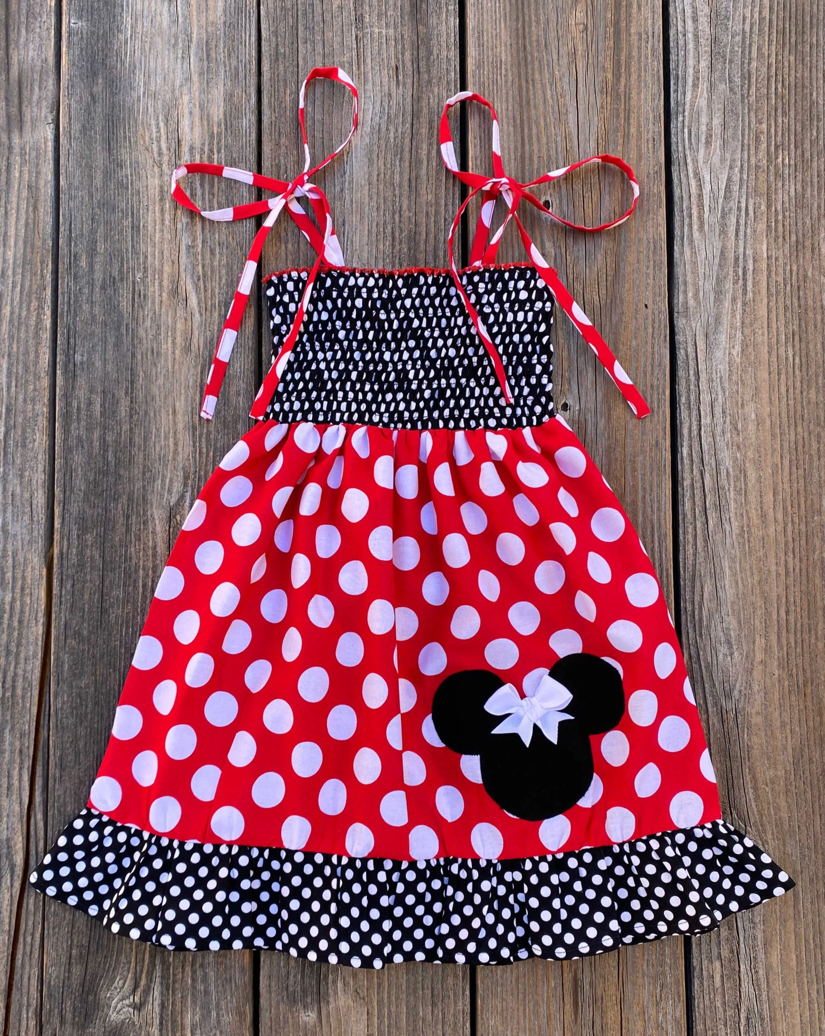 Red White Minnie Mouse Polka Dot Dress