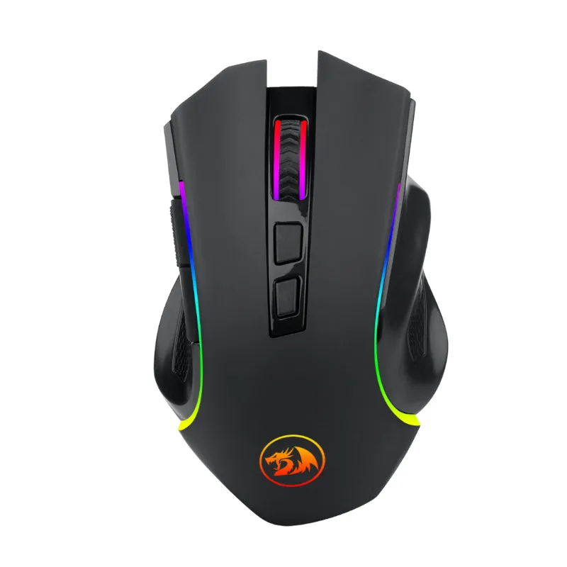 Redragon Griffin Elite 4000Dpi Rgb Wireless Ergo Gaming Mouse - Black