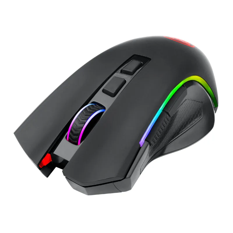 Redragon Griffin Elite 4000Dpi Rgb Wireless Ergo Gaming Mouse - Black