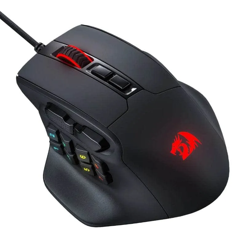 Redragon Mouse Aatrox 6200 Dpi Mmo Rgb Rd M811 Rgb