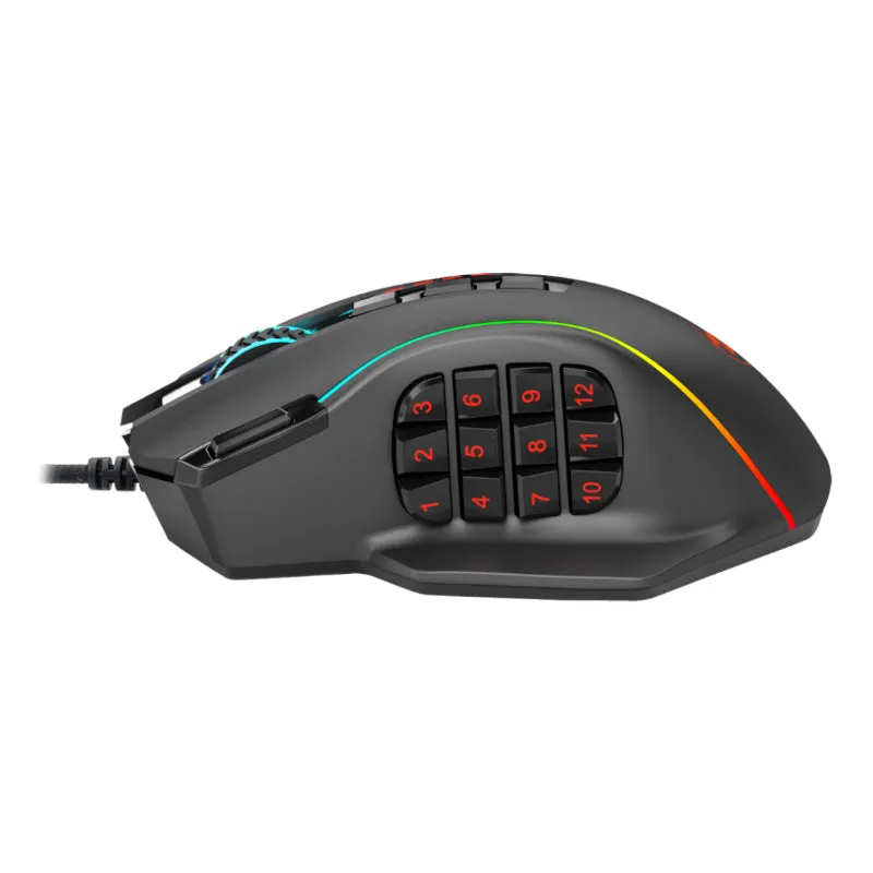 Redragon Perdiction 4 12400Dpi Rgb Mmo Ergo Gaming Mouse - Black