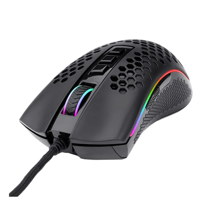 Redragon Storm 12400Dpi 7 Buttons|Ergonomic Design|P3327 Optical Sensor|Lightweight Body|Rgb Backlit Gaming Mouse - Black