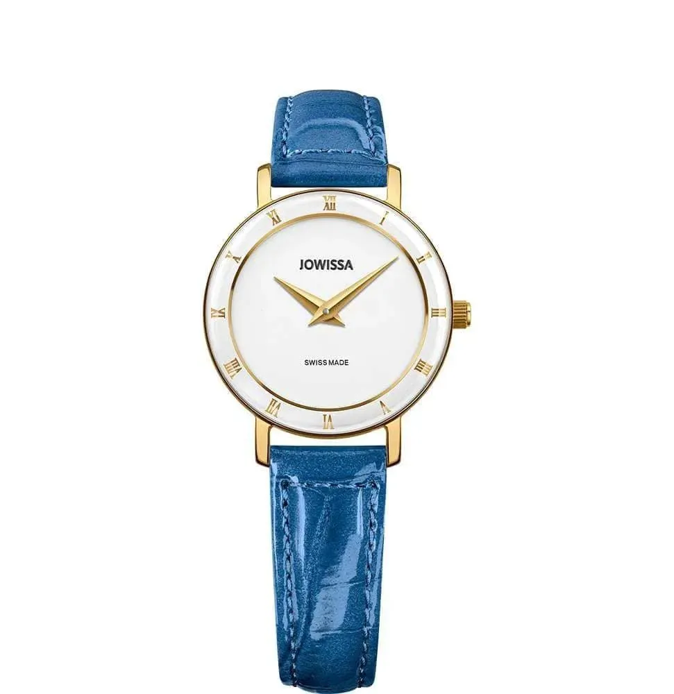 Roma Swiss Ladies Watch Gold White Blue Palette J2.281.S