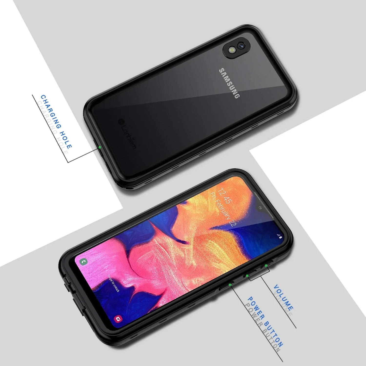 Samsung Galaxy A10E Case |  IP68 Waterproof Galaxy A10E Shockproof Case