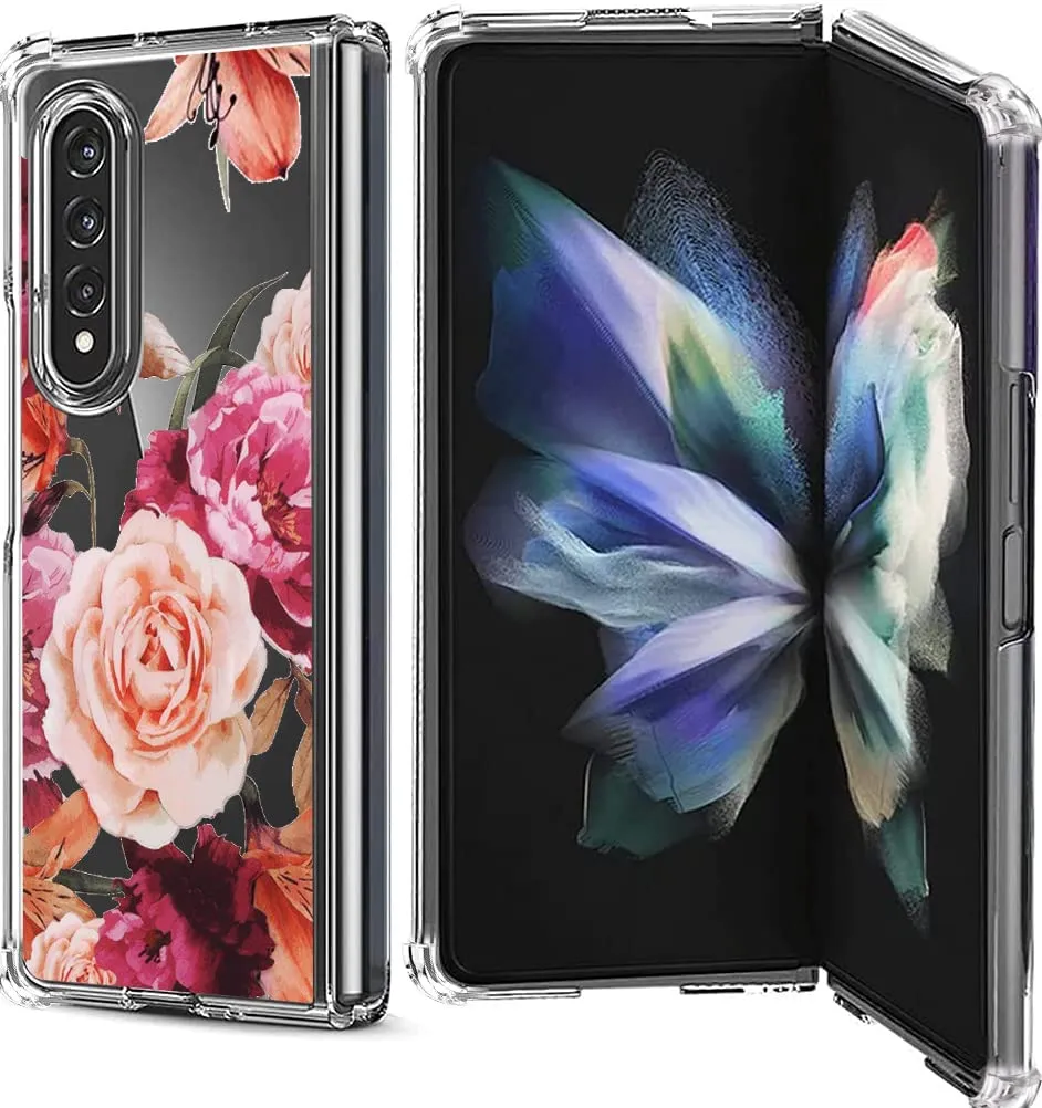 Samsung Galaxy Z Fold 4 Case, PC Bumper Protective Phone Case Cover Sun Flower