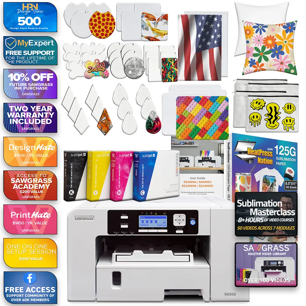 Sawgrass Virtuoso SG500 Complete Sublijet Sublimation Printer Bundle Kit