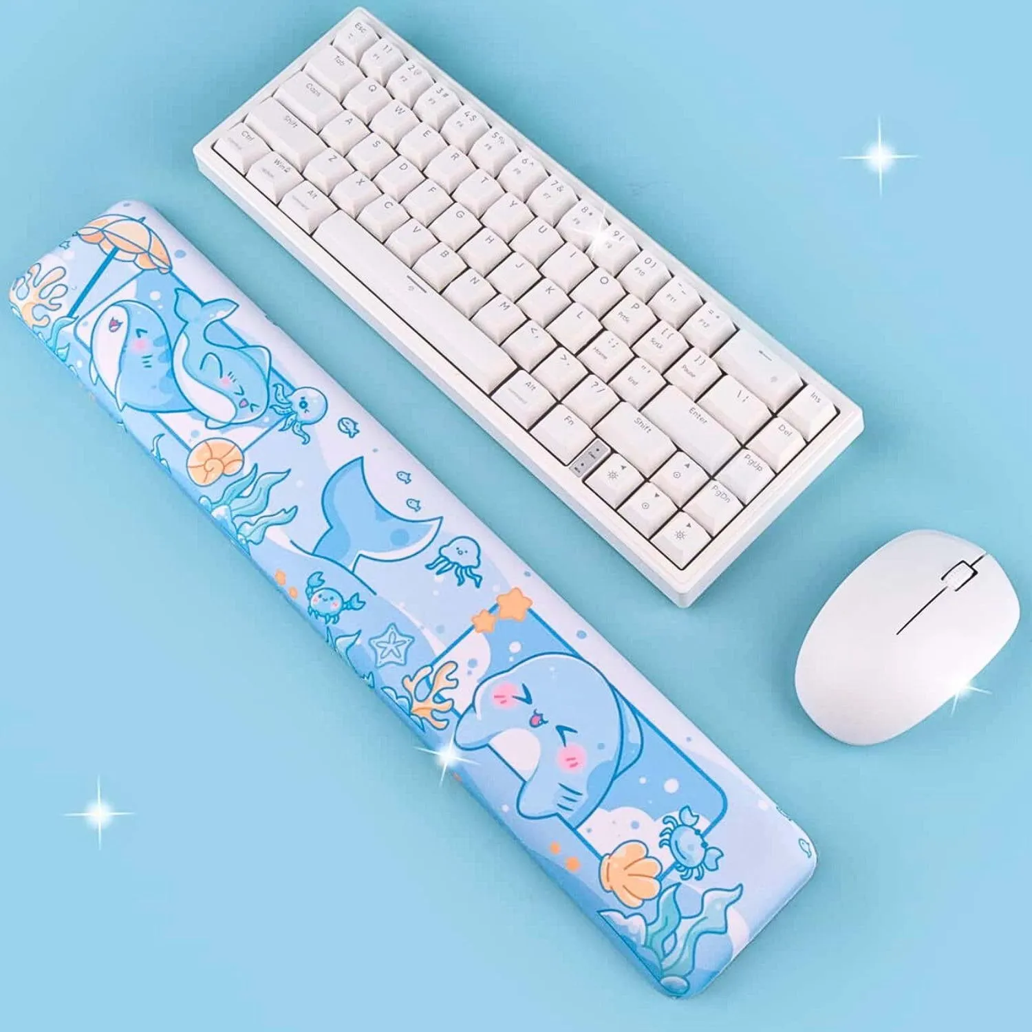 Shark Wrist Rest | Cute Kawaii Anime Pastel Blue