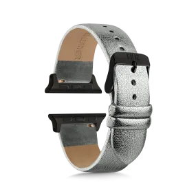 Silver Shimmer Strap / Space Grey Buckle - 38mm, 40mm