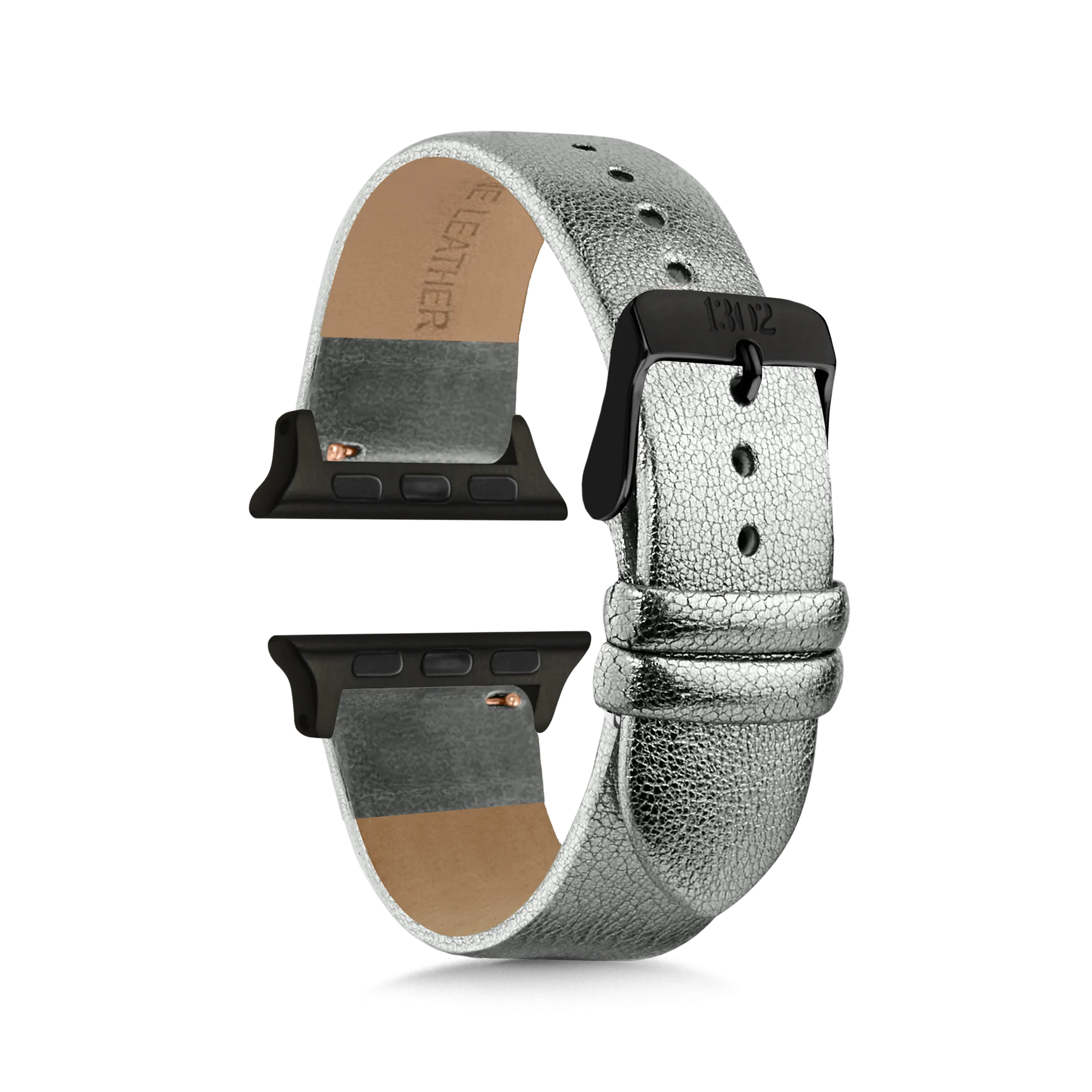 Silver Shimmer Strap / Space Grey Buckle - 38mm, 40mm