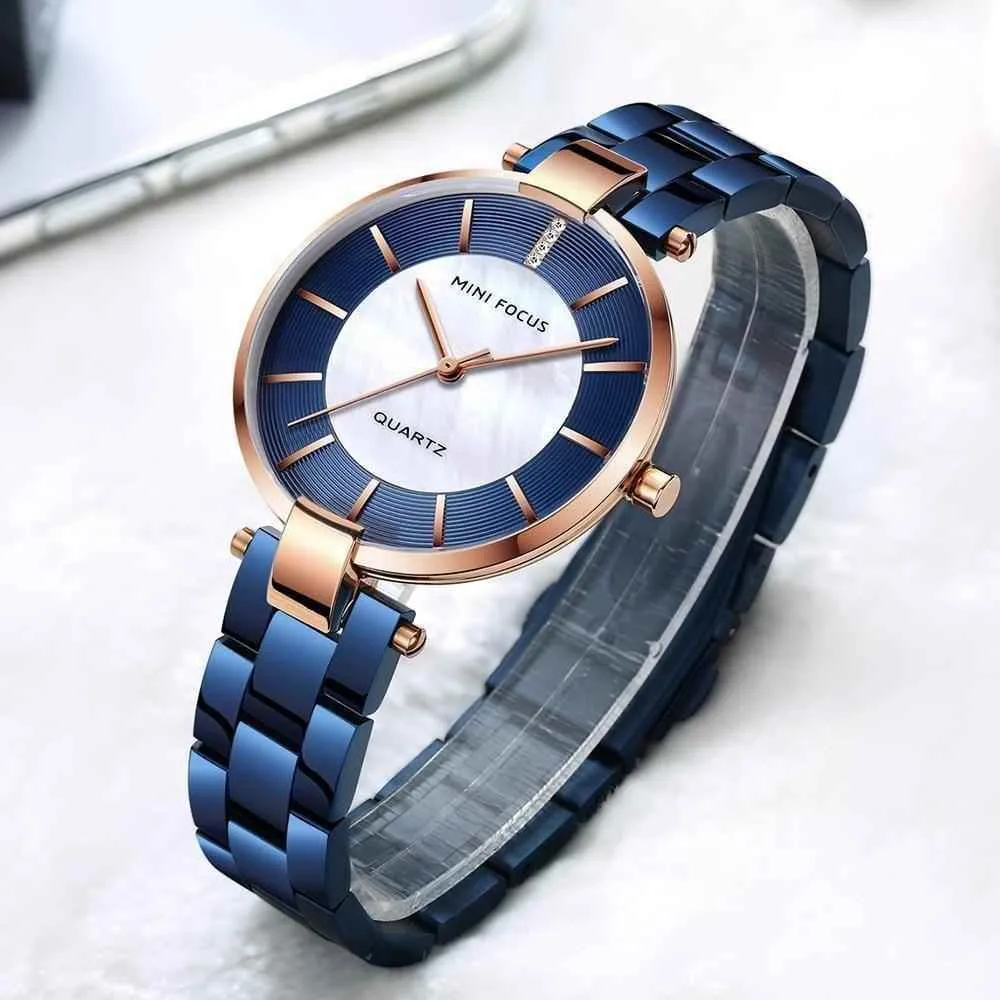 Simple Cheap Watches For Women Quartz Blue Wristwatches