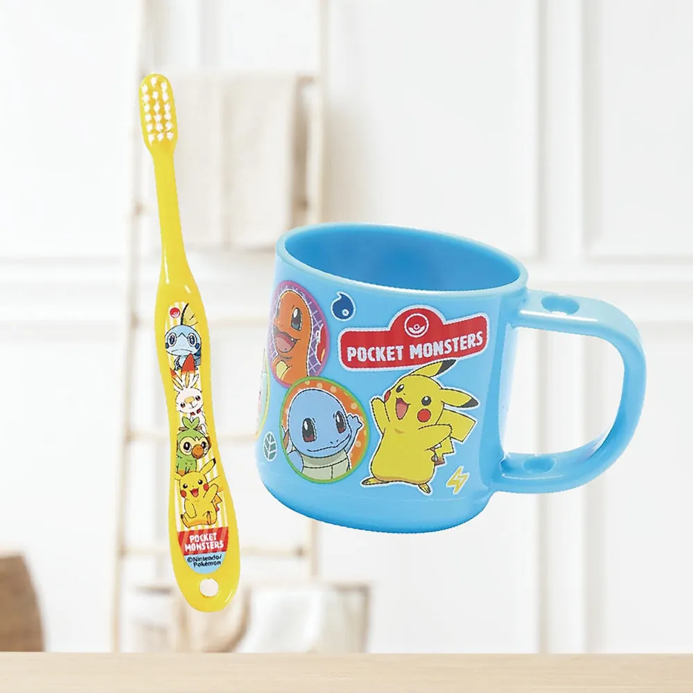 Skater Pokémon Toothbrush Mouthwash Cup Set Mouthwash Cup with Handle Toothbrush Holder Toothbrush Set Children Kids Teeth Cleaning Kindergarten Entrance Gift