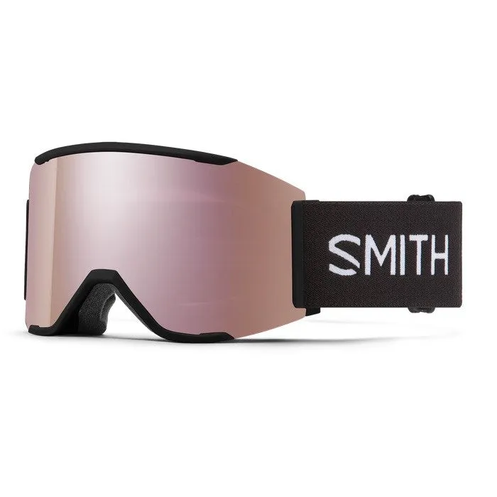 Smith Squad Mag Black Goggles | ChromaPop Everyday Rose Gold Mirror 22% VLT / ChromaPop Storm Rose Flash 50% VLT