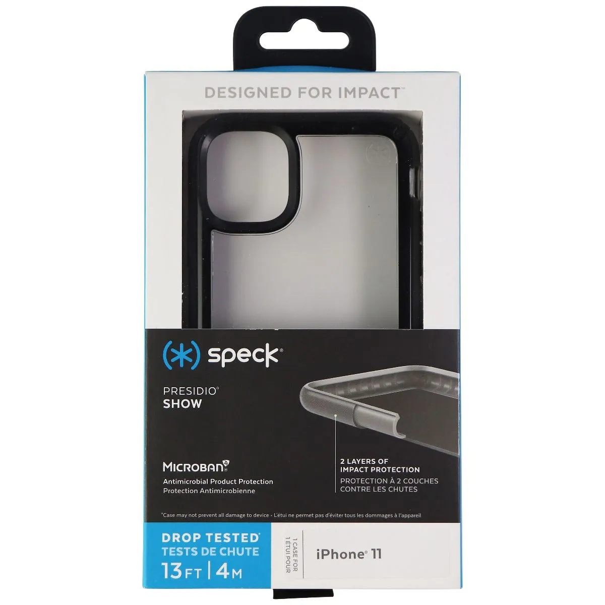 Speck Presidio Show Series Hard Case for Apple iPhone 11 - Clear/Black