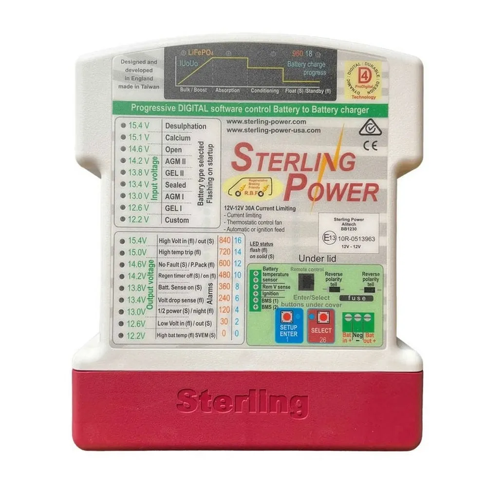 Sterling Power Battery to Battery Charger Pro 12V>12V 30A