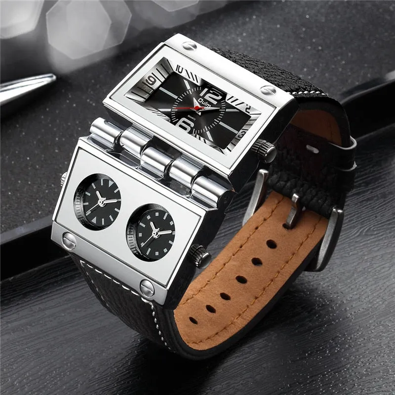 TEEK - Big Dial Mens Hinge Watch