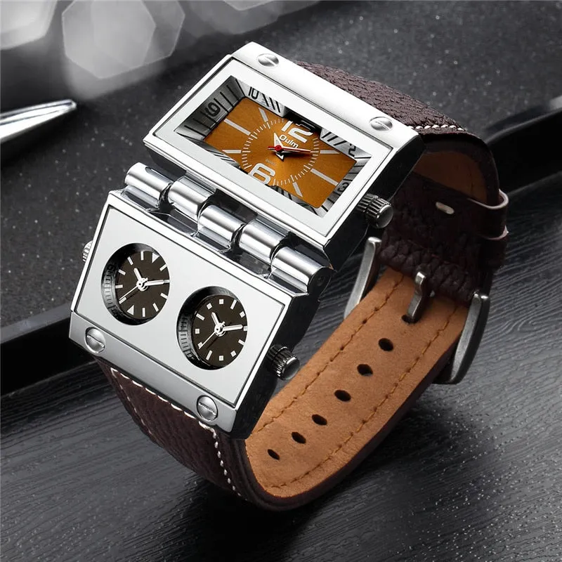 TEEK - Big Dial Mens Hinge Watch