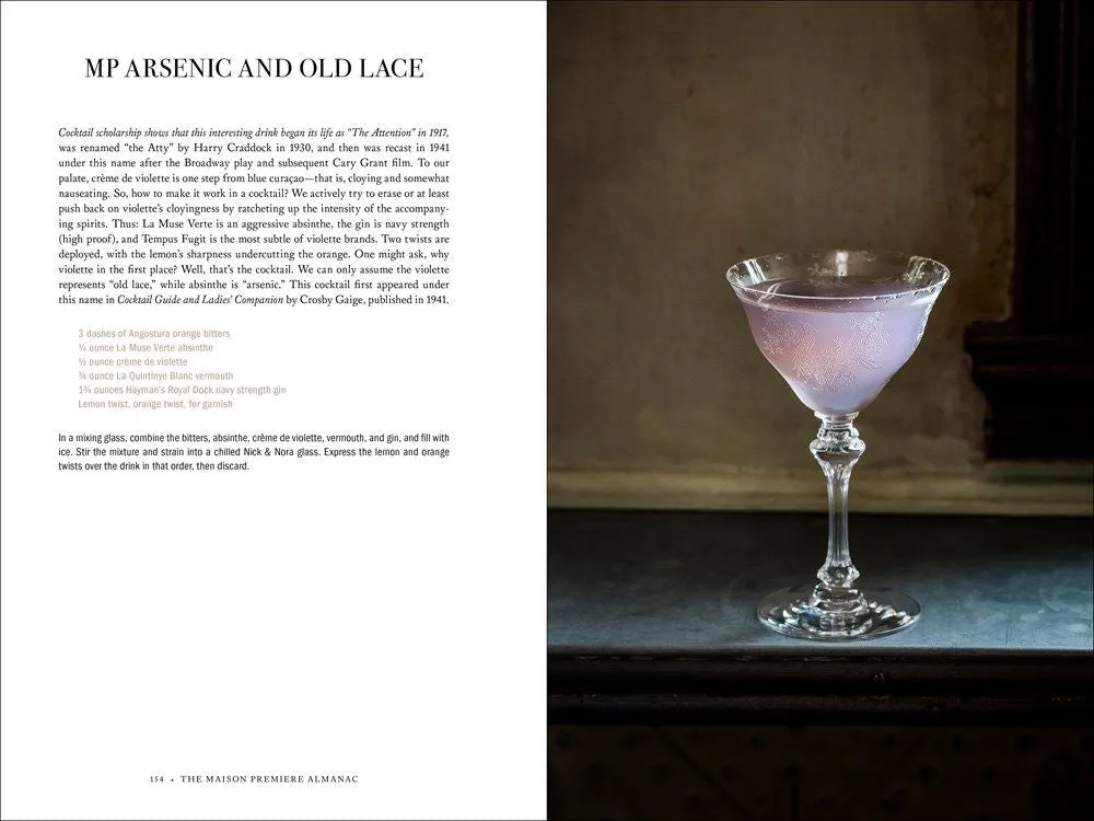 The Maison Premiere Almanac: Cocktails, Oysters, Absinthe, and Other Essential Nutrients for the Sensualist, Aesthete, and Flaneur