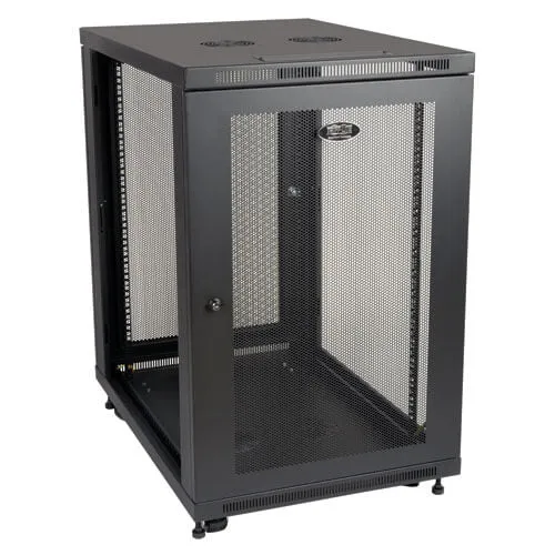 Tripp Lite 18U Rack Enclosure Server Cabinet 33" Deep W/ Doors & Sides - Rack Cabinet - Black - 18U - 19"