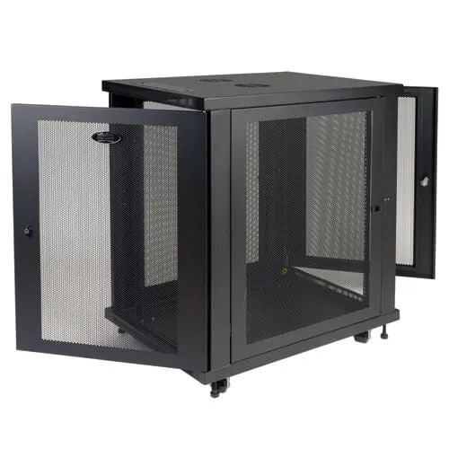 Tripp Lite 18U Rack Enclosure Server Cabinet 33" Deep W/ Doors & Sides - Rack Cabinet - Black - 18U - 19"