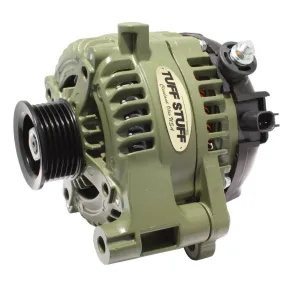 Tuff-Stuff Alternator - 175 amps - 12V - External Regulator - 6-Rib Serpentine Pulley - Aluminum Case - Army Green - Jeep Wrangler JK 2012-18