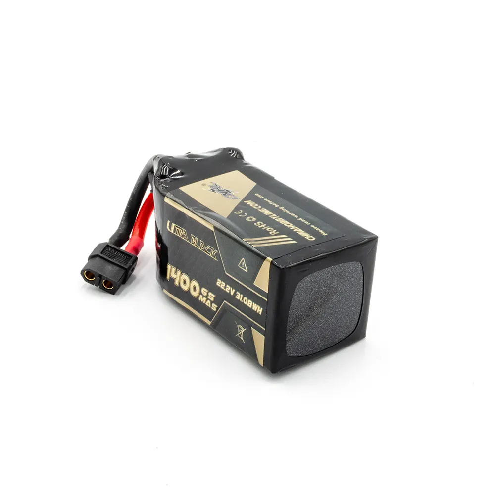 Ultra Black 6S 1400mAh 150C LiPo Battery with XT60 Connector