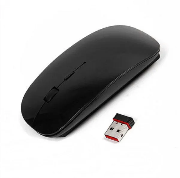 Ultra Thin USB Optical Wireless Mouse 2.4G Receiver Super Slim Mouse For Computer PC Laptop Desktop black white Candy color