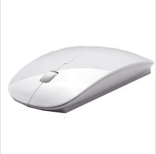 Ultra Thin USB Optical Wireless Mouse 2.4G Receiver Super Slim Mouse For Computer PC Laptop Desktop black white Candy color