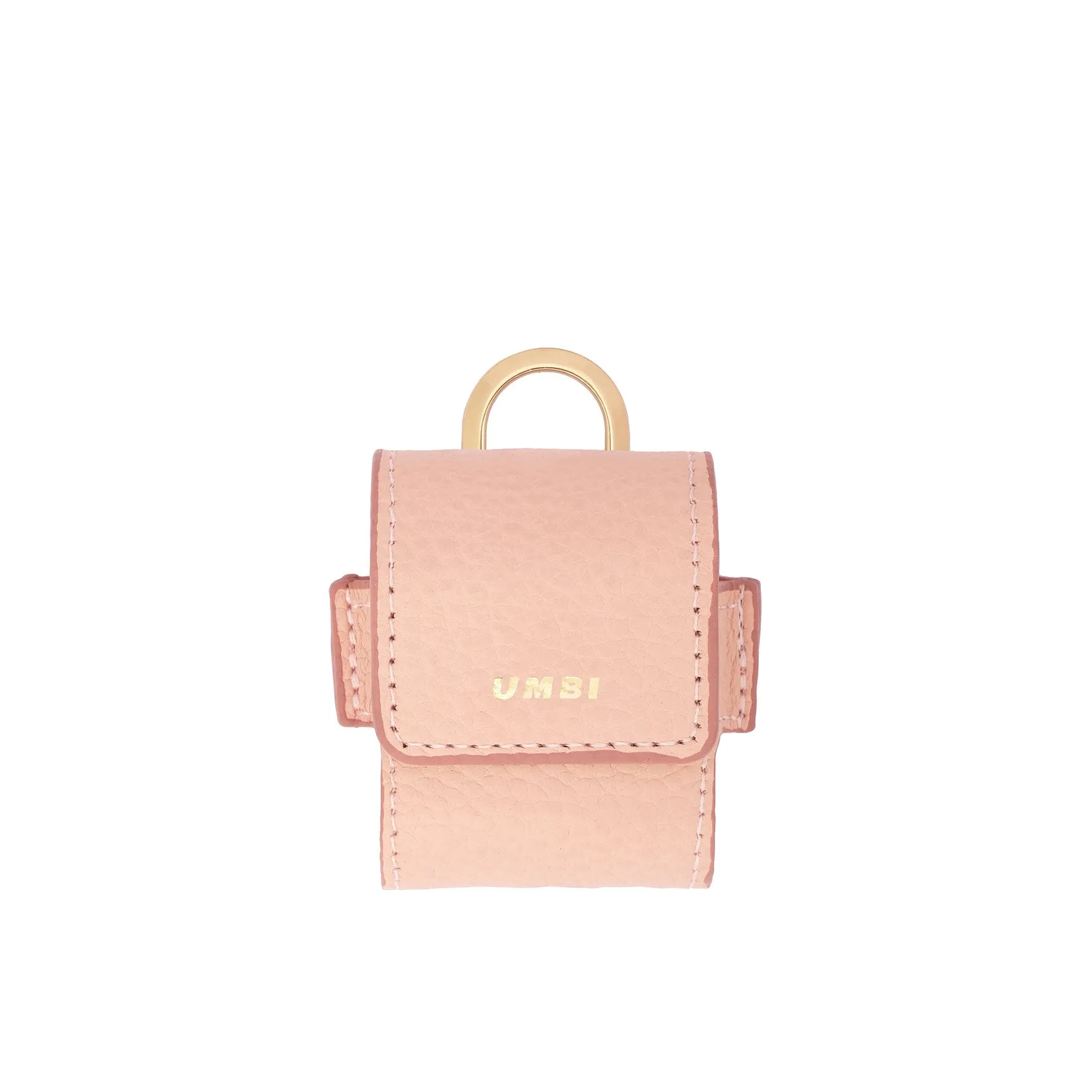 UMBI Personalized Leather AirPods Bag - Powder Pink