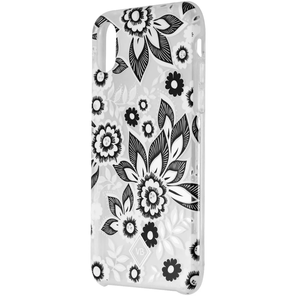 Vera Bradley Flexible Frame Case Apple iPhone X - White / Black Lotus Flowers