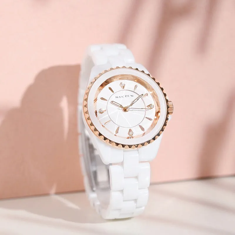 White Ceramic Strap Women's Watch