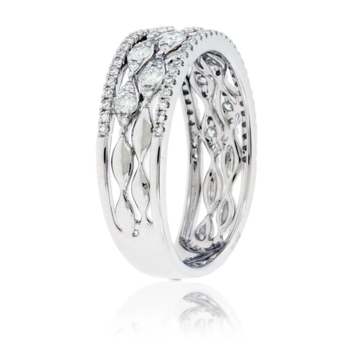 White Gold Diamond Fashion Ring