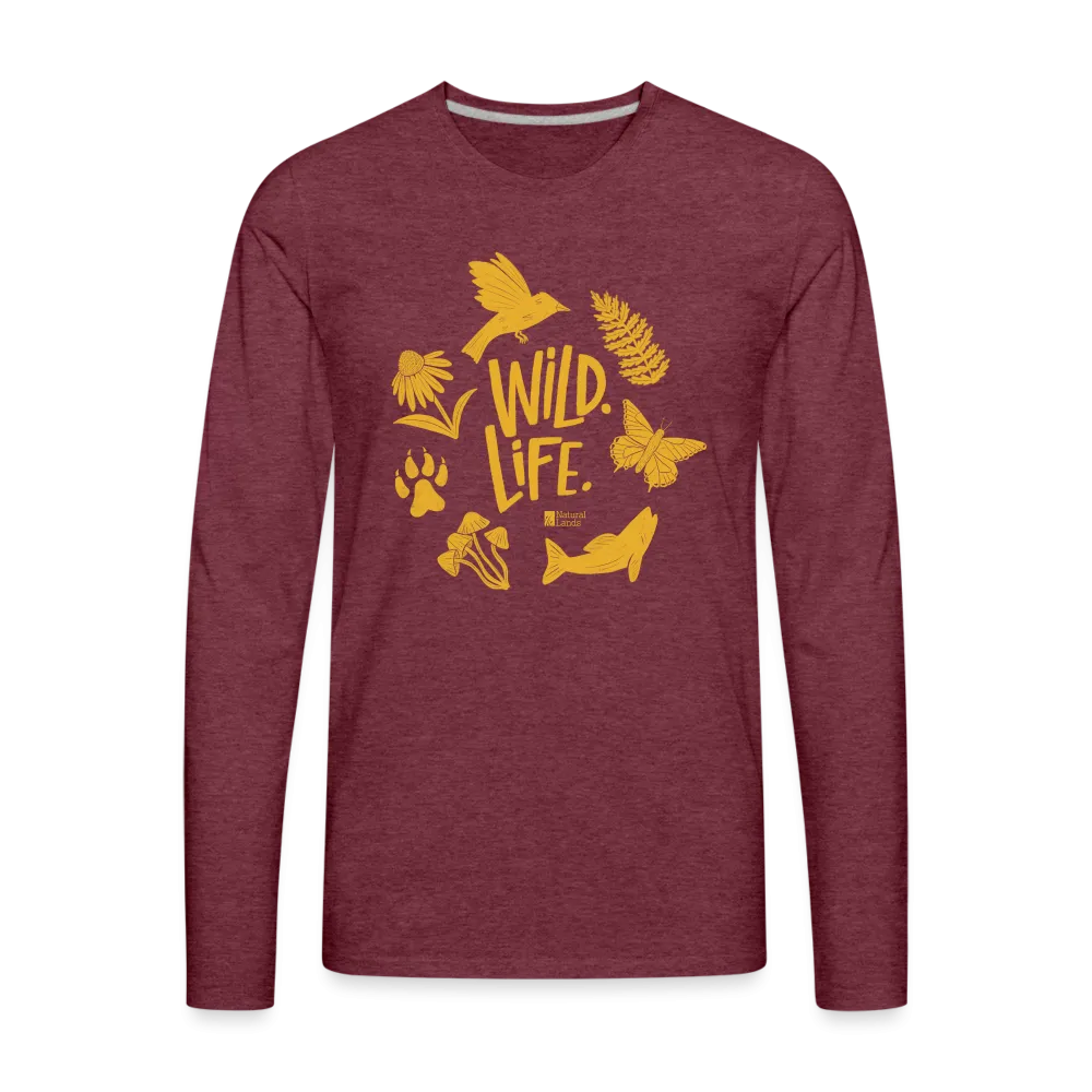 'wild. life.' men's long sleeve