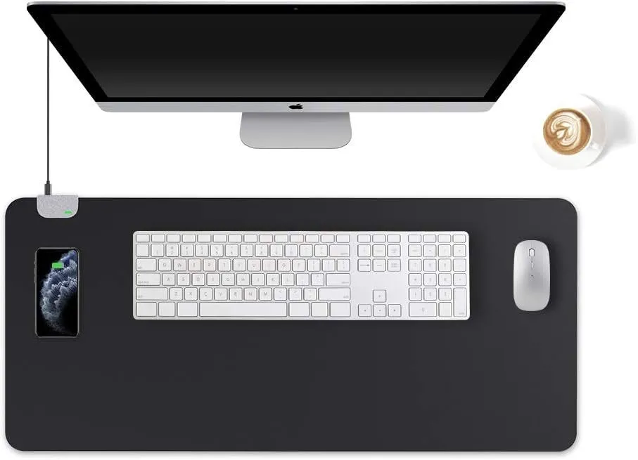 Wireless Charging Desk Mat - Multifunctional Office and Home Desk Pad