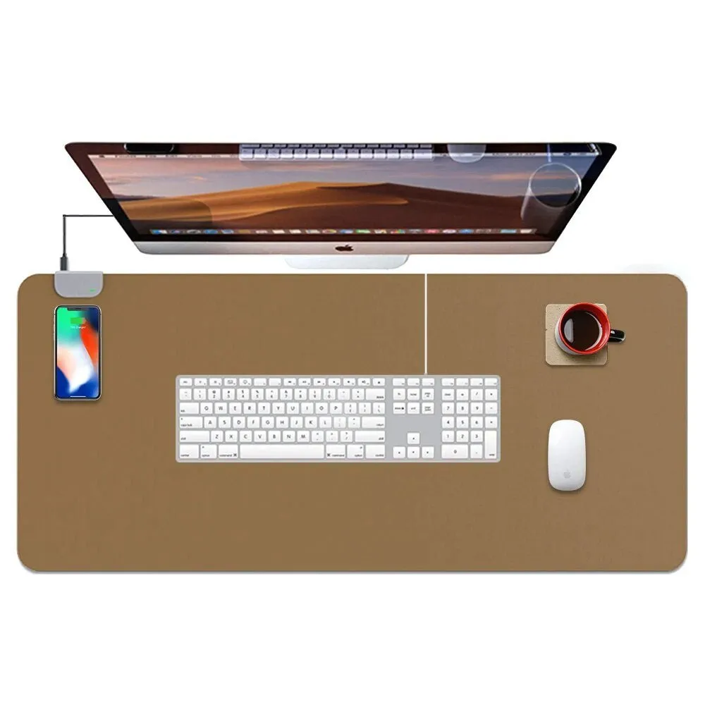 Wireless Charging Desk Mat - Multifunctional Office and Home Desk Pad