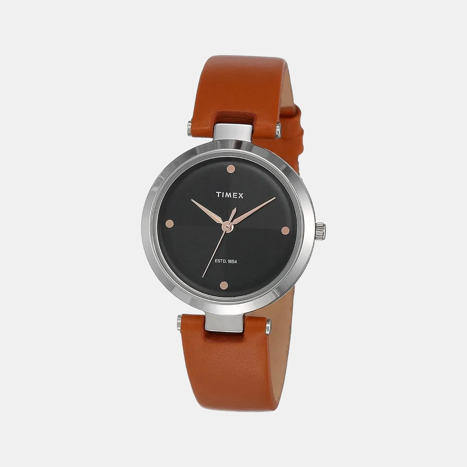 Women Black Analog Leather Watch TWEL11814