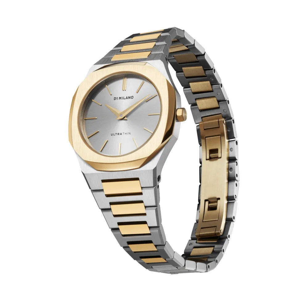 Women Ultra Thin Gold/Silver 30mm Watch