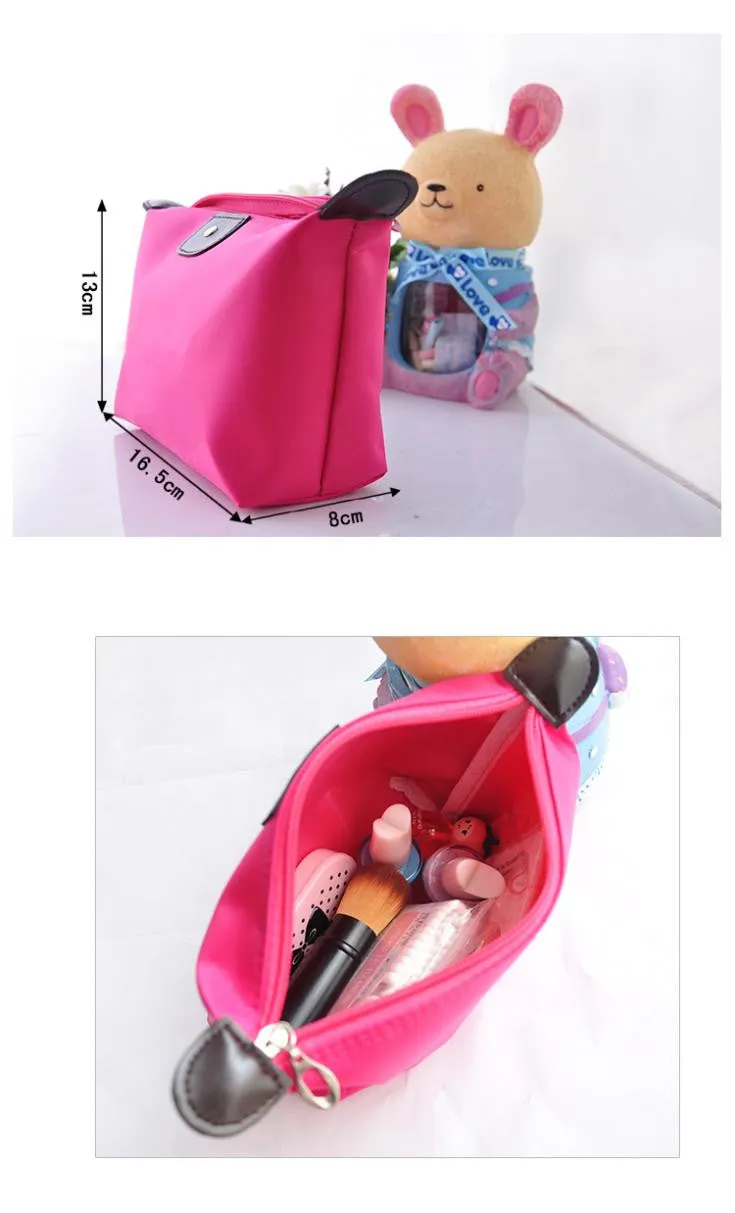 Women's cosmetic bag large capacity cosmetic case candy color nylon cosmetic box waterproof makeup case