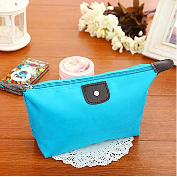 Women's cosmetic bag large capacity cosmetic case candy color nylon cosmetic box waterproof makeup case