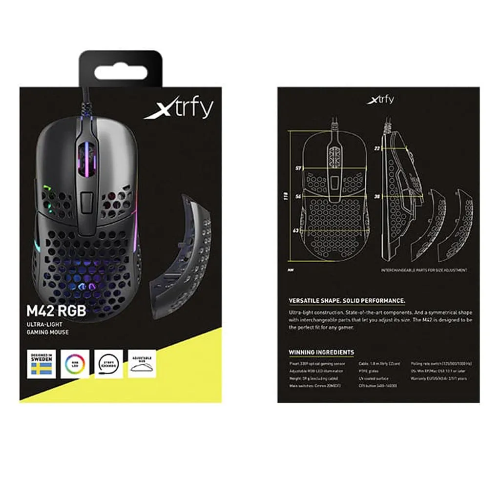 Xtrfy M42 RGB Ultra-Light Gaming Mouse