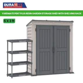 YardMate Pent PLUS Garden Storage Shed 5x3ft