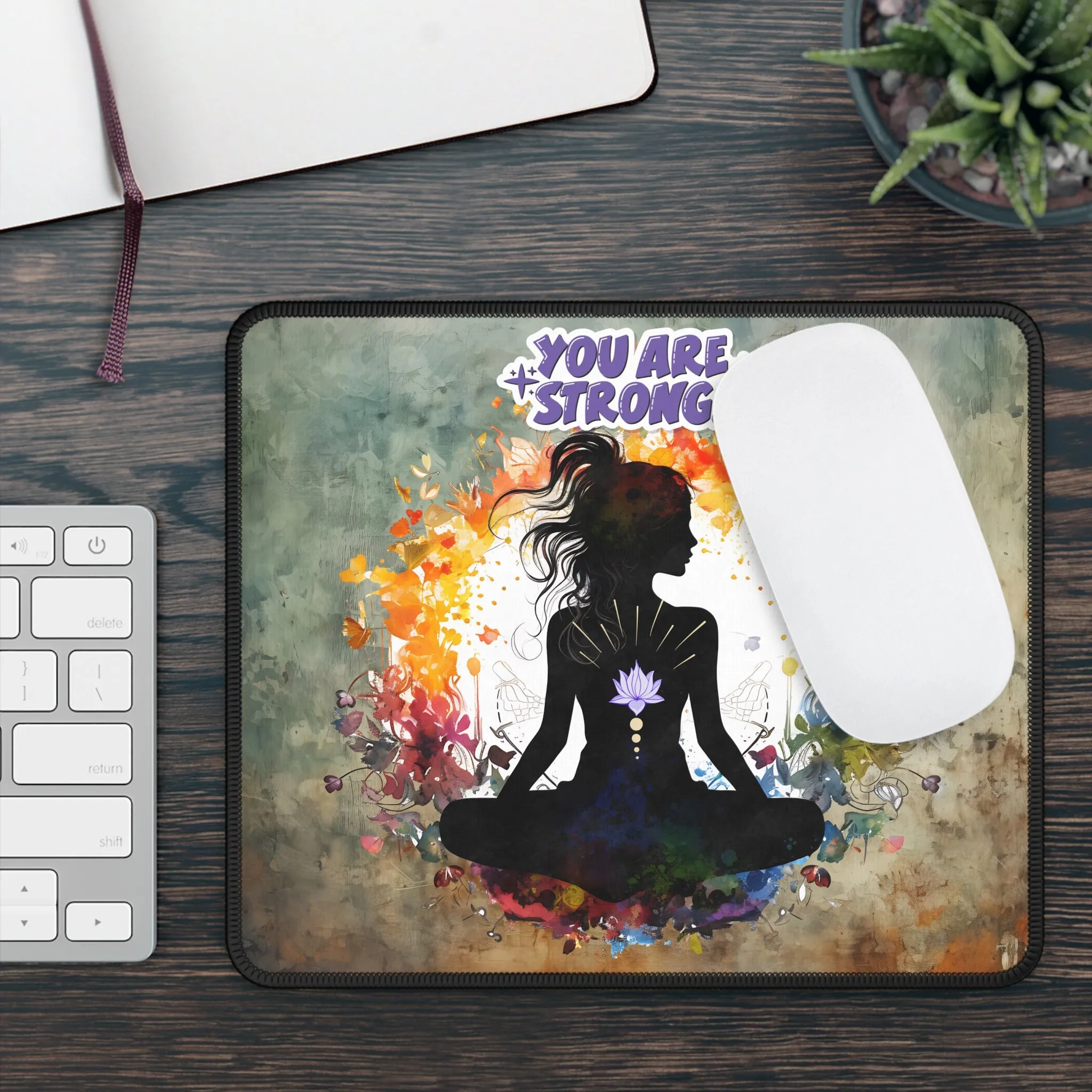 You Are strong Yoga Mouse Pad,Unique Gift For Meditation And Yoga Lover, Cute Yoga Mouse Pad, Mindful Yoga Gift, Yoga lover Mouse Pad, Yoga Instructor Gift, Gift For Yoga lovers, Gift For Yogi.